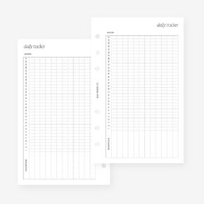 Franklin Covey Compact Daily Tracker Planner Insert Agenda Refill for FC Compact 6 Hole Ringed Binders 4.25 x 6.75