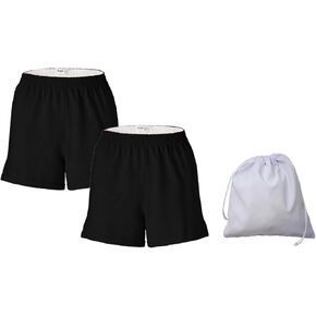 شورتات التشجيع الأصلية للسيدات من Soffe - باللون الأسود - قطعتان، تتضمن حقيبة سفر (الولايات المتحدة، ألفا، متوسط، عادي، عادي، أسود) in Kuwait
