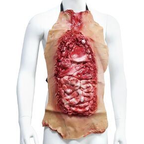 Bloody Intestine Scary Dead Body Halloween Prop Organ Fake Body Parts with Zombie Mask Haunted House Cosplay Costume