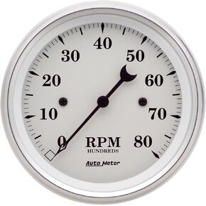 Auto Meter 1690 Old TYME White Electric Tachometer