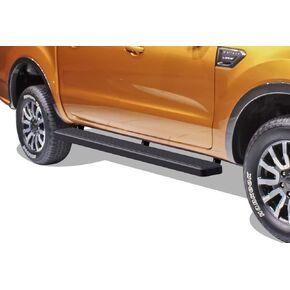 APS Running Boards 6 inches Matte Black Compatible with Ford Ranger 2019-2023 SuperCrew Cab 4-Door (Nerf Bars Side Steps Side Bars)