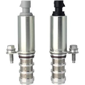 مجموعة صمامات الملف اللولبي لمدخل عمود الحدبات والعادم VVT متوافقة مع Chevy GMC Equinox Malibu Cobalt HHR Terrain Buick Pontiac Saturn 2.0L 2.2L 2.4L يستبدل # 12655421 12655420