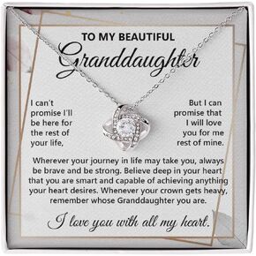 To Our Granddaughter Necklace, Granddaughter Necklace From Grandparents, Granddaughter Gifts From Grandma And Grandpa, Graduation Gift, Surprise Christmas, Happy Birthday Message Card