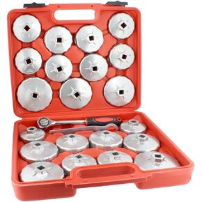 ABN 23 Piece Oil Filter Cap and 1/2in Socket Wrench Removal Tool Set