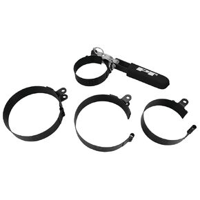 Performance Tool W54132 4-in-1 Oil Filter Wrench - Swivel Handle, Interchangeable Bands, Dimpled Grip