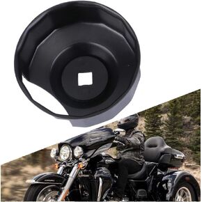 HAKA TOUGH Oil Filter Wrench & Oil Funnels for Harley Motorcycle Accessories 1984-2021, Motorcycle Oil Change Kit for Harley, Fill Funnel Oil Change Pan & Oil Filter Cap Wrench Tool, 3pcs