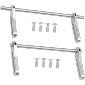 ShareGoo Aluminum Front Rear Bumper Adjustable Crawler Bumpers Compatible with 1/10 Axial SCX10 Traxxas TRX4 Gspeed Power Wagon Body Chassis RC Crawler (Black)