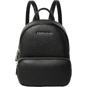 Mini Backpack for Women - Cute Mini Backpack Purse for Daily Travel, Lightweight PU Leather Small Backpack Purse Fashion Solid Color Travel Daypack (Black)