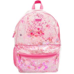 Packed Party Pink Party Clear Backpack; Womens Fashion Shoulder Book Bag; Confetti Backpack for Ladies for Work, Travel and More (Pink Party Collection)