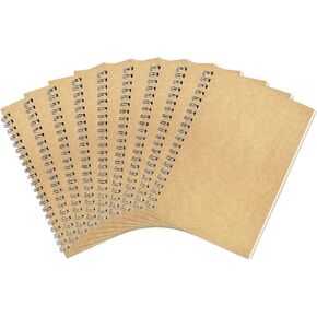 9 Pack College Ruled Notebook, Soft Yellow Cover Spiral Notebook, Memo Notepad Sketchbook, Students Office Business Diary Spiral Book Journal,100 Pages, 50 Sheets, 7.48 x 5.11 Inch