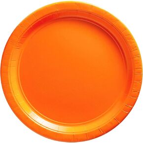 Amscan 640013.05 Paper Dessert Plates, 7-Inch, Orange Peel