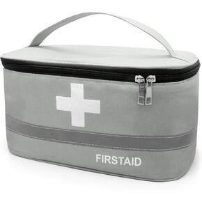 Faylapa Empty First Aid Bag for Home Outdoor Travel Car Camping Hiking, 10.2x5.5x5.5 inches Storage Bag Bag Portable Pouch