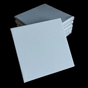 لوحة قماش كتان من KYMY، 6 قطع من لوحات قماشية دائرية ممتدة من الكتان مع 5.9 بوصة × 5.9 بوصة، لوحة قماشية بيضاء فارغة لمشروع الرسم، ألوان مائية، دهانات زيتية وأكريليك، غواش in Kuwait