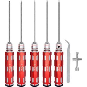 RC Tool Kit, Hex Allen Screwdriver Kit, RC Screwdriver Set 1.27mm 1.5mm 2.0mm 2.5mm 3.0mm Hex Driver Repair Tools for RC Car Boat Drone Helicopter (Blue)