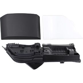 MOTOKU Fuel Filler Door Housing Pocket Hinge and Pillar Moulding Trim w/White Hatch Cover Set for Ford Transit 2015-2022 Transit-350 HD Transit-350 Transit-250 Transit-150 2015-2023 Gas Door Cap