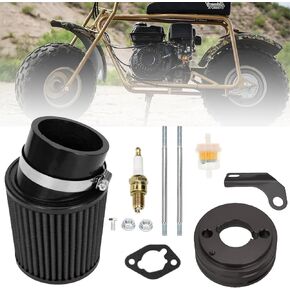 Upgrade YONQIFON Air Filter Adapter Spark Plug Kit for Predator 212cc 196cc 6.5HP Engine CT200U CT200U-EX KT196 GX160 GX200 Baja Mini Bike Go Kart (Red)