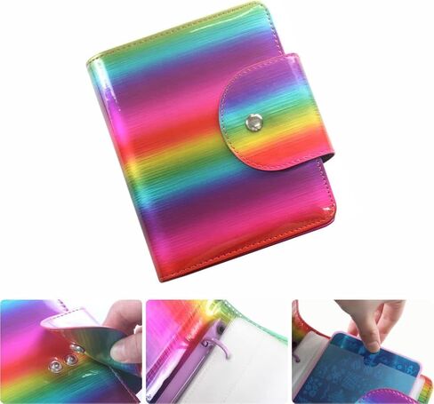 VNC 20 Slots Nail Art Stamp Plate Holder Stamping Plates Storage Bag Cases Rainbow Replaceable XL Plates Big Size 9.5x14.5CM Organizers (A-Purple) in Kuwait