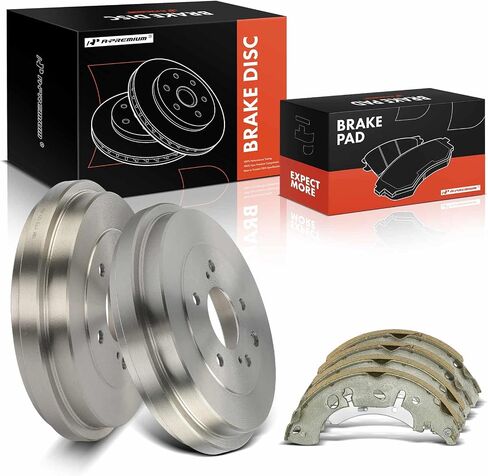 A-Premium 10.67 inch (271mm) Rear Brake Drums + Ceramic Shoes Set Compatible with Select Nissan Models - Sentra 2013-2019 2021-2023, 6-PC Set in Saudi Arabia