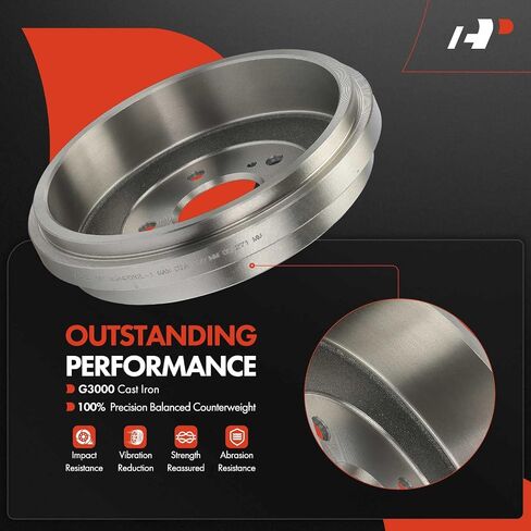 A-Premium 10.67 inch (271mm) Rear Brake Drums + Ceramic Shoes Set Compatible with Select Nissan Models - Sentra 2013-2019 2021-2023, 6-PC Set in Saudi Arabia