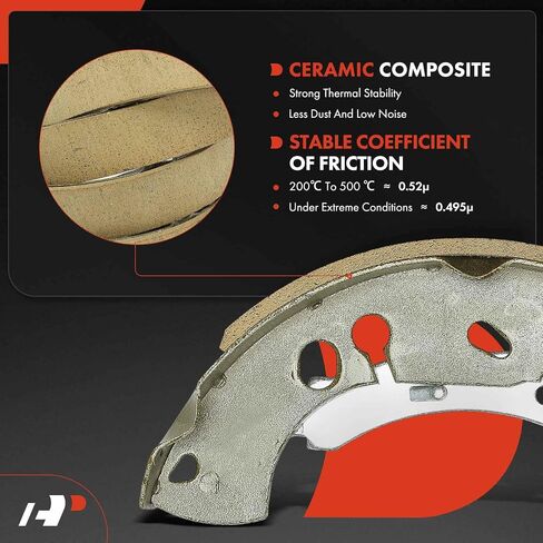 A-Premium 10.67 inch (271mm) Rear Brake Drums + Ceramic Shoes Set Compatible with Select Nissan Models - Sentra 2013-2019 2021-2023, 6-PC Set in Saudi Arabia