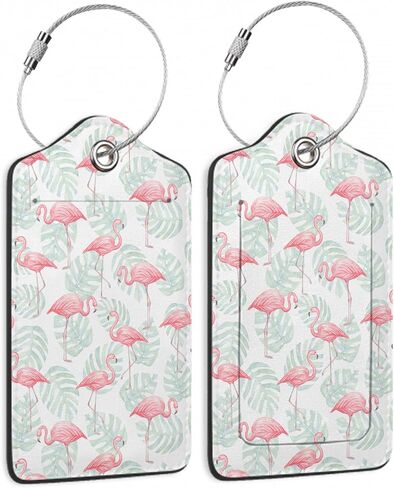 Groovy Pink Checkerboard Luggage Tag for Suitcase 2 Pcs Unique Leather Suitcase Tags with Full Privacy Cover Stainless Steel Loop for Women Men Travel Baggage Bag Backpack in Saudi Arabia