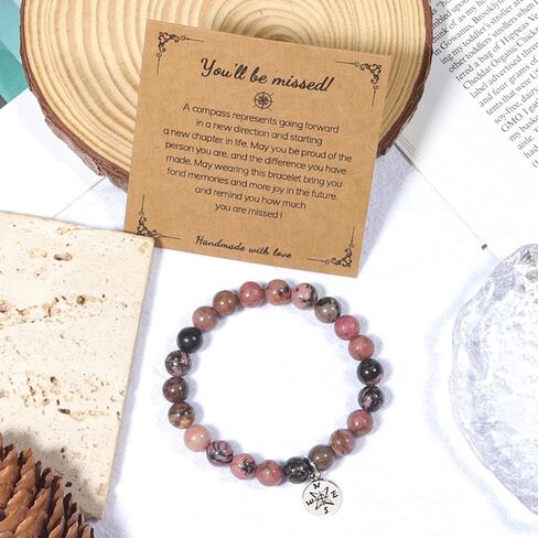 YANCHUN Coworker Leaving Gifts Coworker Appreciation Gifts Compass Bracelet Good Luck Farewell Bracelet Retirement Thank You Gift for Coworker Friends Boss Teacher in Kuwait