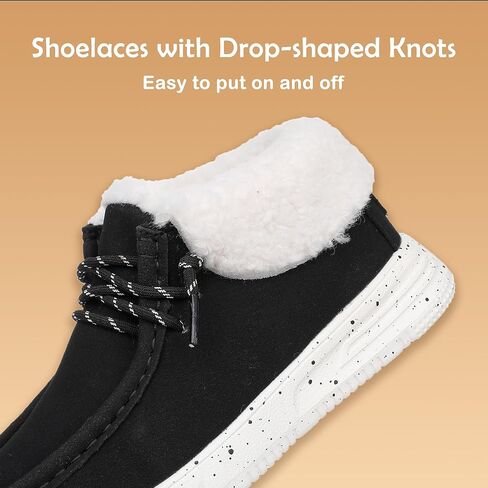 Apakowa Boys Fall Winter Boots Warm Girls Boys Winter Snow Boots with Faux Fur (Toddler/Little Kid/Big Kid) in Kuwait