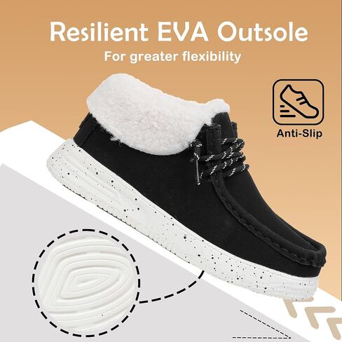 Apakowa Boys Fall Winter Boots Warm Girls Boys Winter Snow Boots with Faux Fur (Toddler/Little Kid/Big Kid) in Kuwait