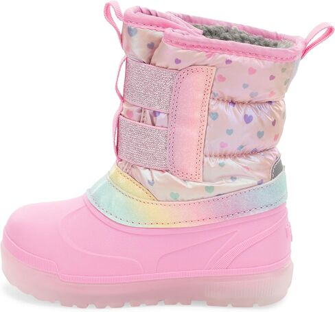 Western Chief Kids Denali Lighted Faux Fur Cold Weather Boots – Waterproof Snow Boots with Reflective Glitter, Warm and Cozy Winter Boots for Toddlers and Kids in Saudi Arabia