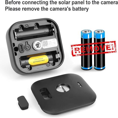 لوحة شمسية للكاميرا الوامضة في الهواء الطلق، لوحة شمسية 4 وات مع منفذ USB-C متوافقة مع كاميرا Blink Outdoor 4 (الجيل الرابع)، لوحة شمسية للكاميرا الوامضة مع قابس مطاطي، مقاومة للماء IP65، كابل بطول 13.12 قدم in Kuwait