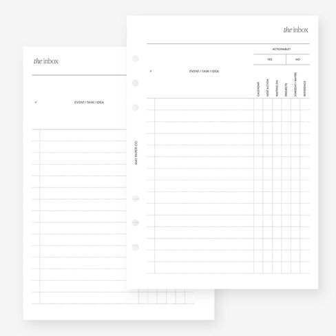 A5 مخطط البريد الوارد إدراج إعادة تعبئة جدول الأعمال لـ Filofax A5، Kikki K Large، LV GM بحجم 6 حلقات، 5.8 × 8.3 in Saudi Arabia