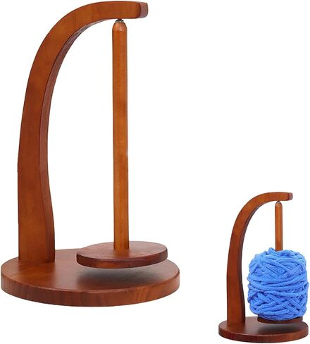 Yarn Holder for Crocheting and Knitting,Wooden Yarn Spinner,Yarn Ball Holder with Magnetic Metal Twirling Mechanism,Crochet Yarn Holder for Knitting Crocheting DIY Crafts Gifts in Kuwait