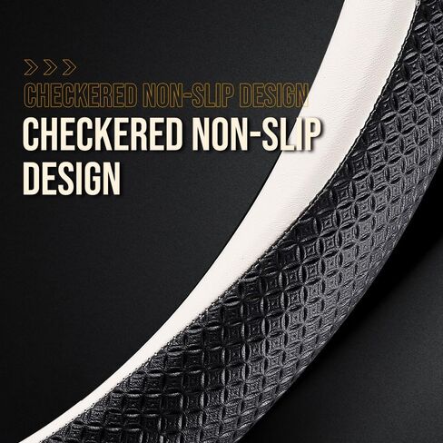 Nappa Leather Slim Stylish Steering Wheel Cover， for Chevrolet Steering Wheel Cover Interior Conversion (Black) in Kuwait