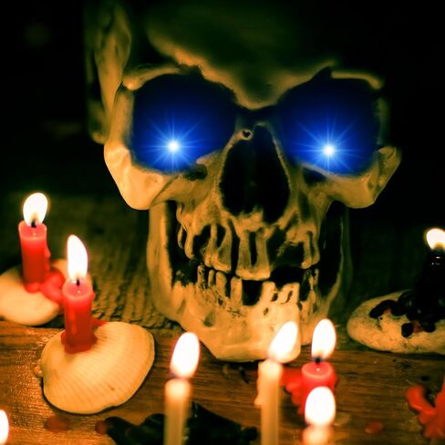 Xuhal 12 Pcs Halloween LED Glowing Light Eye for Mask Costume Skull Skeleton 24'', Battery Not Include in Saudi Arabia