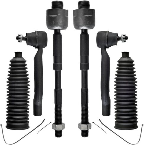 ASTARPRO - Front 6pc Tie Rods Kit for 08-13 Nissan Rogue, 14-15 Rogue Select, 4 Inner &Outer Tie Rods 2 Boots 2008 2009 2010 2011 2012 2013 2014 2015 Replacement in Saudi Arabia