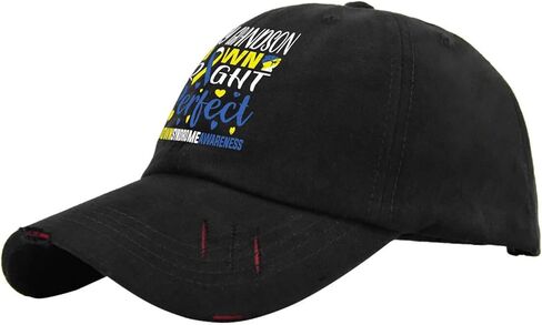 My Grandson Down Right Perfect Down Syndrome Awareness Trucker Hat Womens Cap AllBlack Womens Sun Hat Gifts for Men in Saudi Arabia