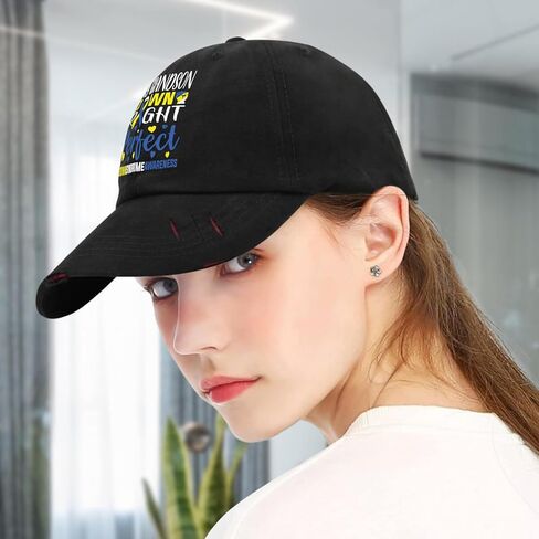 My Grandson Down Right Perfect Down Syndrome Awareness Trucker Hat Womens Cap AllBlack Womens Sun Hat Gifts for Men in Saudi Arabia