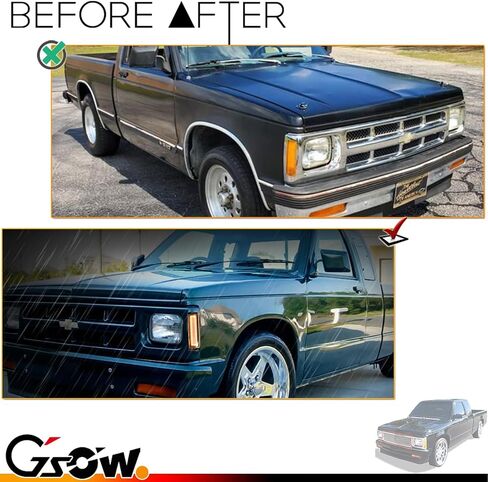 2 PCS LED Side Marker Lights Assembly for 1983-1994 Chevy Blazer S10 GMC Jimmy S15, Front Side Indicator Fender Lamp, Smoked Lens Amber Turn Signal Side Replacement, Accessories in Saudi Arabia