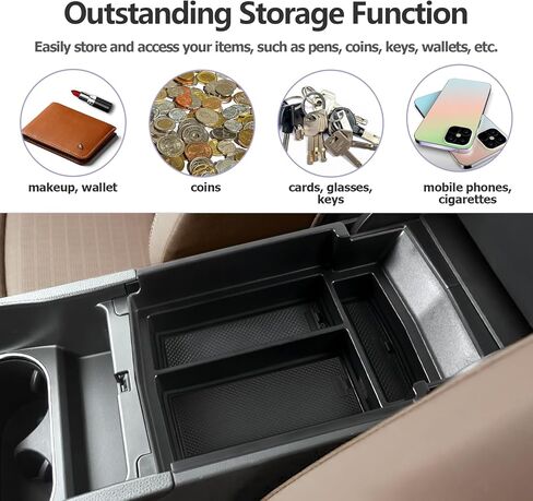 LUWU 2023 2024 سوبارو سولتيرا منظم وحدة التحكم المركزية صندوق تخزين مسند الذراع سولتيرا 2023 منظم مسند الذراع سولتيرا منظم إدراج وحدة التحكم مسند الذراع سولتيرا الملحقات الداخلية (أسود) in Kuwait