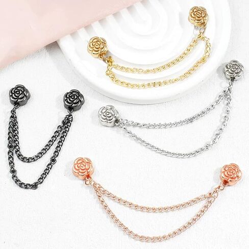 Magnetic Clothing Clips - 8Pack Multi-Function Magnetic Strength Buttons Hem Clips for Cinch T-Shirt Pants Hems,Multi-Purpose Magnetic Pinless Decorate for Cardigan (Mix Flower) in Kuwait