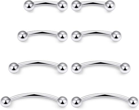20G 18G 16G 14G F136 التيتانيوم ثقب الحاجب المجوهرات منحني الحديد الحاجب الدائري العمودي Labret الشفاه مجوهرات Daith Rook القرط السرة الصغيرة البطن زر حلقة ثقب المجوهرات للنساء الرجال in Saudi Arabia