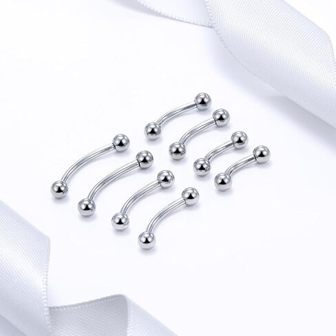 20G 18G 16G 14G F136 التيتانيوم ثقب الحاجب المجوهرات منحني الحديد الحاجب الدائري العمودي Labret الشفاه مجوهرات Daith Rook القرط السرة الصغيرة البطن زر حلقة ثقب المجوهرات للنساء الرجال in Saudi Arabia