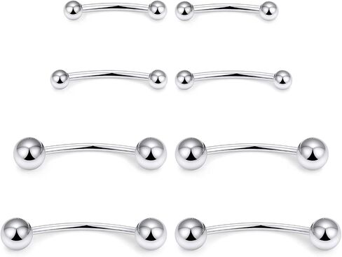 20G 18G 16G 14G F136 التيتانيوم ثقب الحاجب المجوهرات منحني الحديد الحاجب الدائري العمودي Labret الشفاه مجوهرات Daith Rook القرط السرة الصغيرة البطن زر حلقة ثقب المجوهرات للنساء الرجال in Saudi Arabia