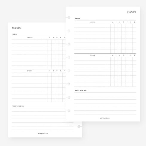 Half Letter Routines Planner Insert 8-Disc Agenda Refill for Levenger Circa Junior, Arc by Staples, TUL Junior 5.5 x 8.5 in in Saudi Arabia