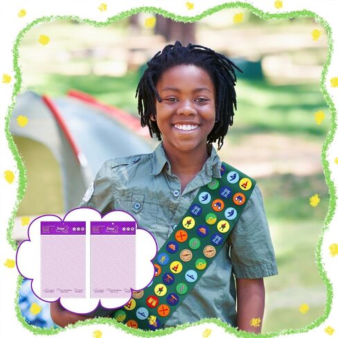 8 Pack Scout Badges Patches Adhesive Cut to Fit Freestyle Double Sided Scout Patches Magic Adhesive Washable Adhesive Stickers for Scout Badges Fabric Clothing in Saudi Arabia