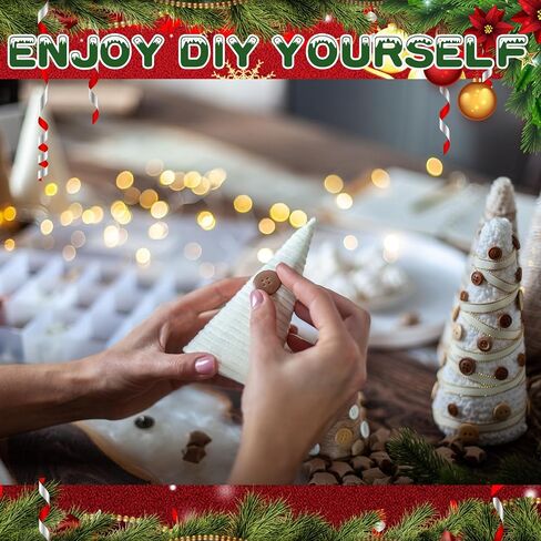 Reallnaive 36 Pcs Craft Foam Cones Polystyrene White Cone Shaped Foam 8 Assorted Size Foam Tree Cones for Art Craft Christmas Tree Wedding Birthday DIY Home Craft Holiday Decoration (2.09-6.89 Inch) in Saudi Arabia