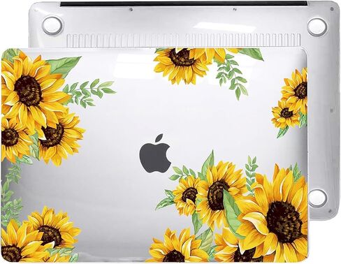 Compatible with MacBook Air 13 inch Case Floral, Sunflower Clear Hard Case with Keyboard Cover & Screen Protector Compatible for MacBook Air 13" Old Version 2010-2017 (A1466 &A1369) in Saudi Arabia