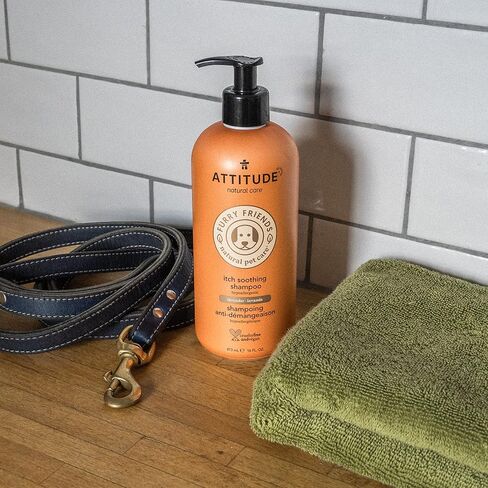 ATTITUDE Natural Deodorizing Shampoo for Cat & Dog, Hypoallergenic, Vegan and Cruelty-Free, Lavender, 16 Fl Oz in Kuwait