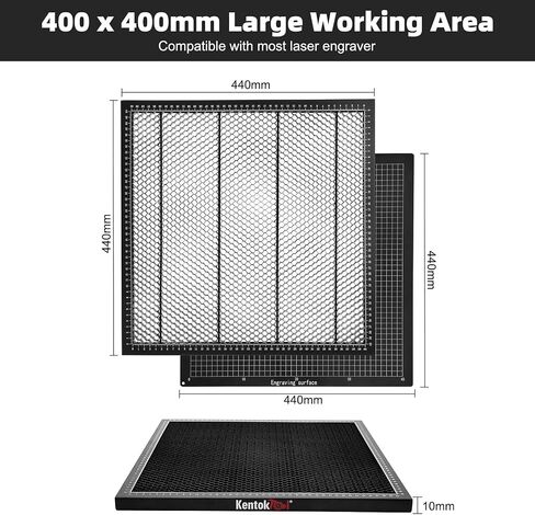 Honeycomb Working Table 440 x 440mm Working Area, Honeycomb Bed for Engraver and Cutter, Suitable for All Engraving Machine in Saudi Arabia