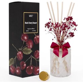 UCC Premium Reed Diffuser Set with Preserved Flower Reed Sticks, 6.76 fl oz Creamy Vanilla Scented Room Diffuser Home Fragrance Essential Oil Reed Diffuser for Bedroom Bathroom Home Décor Office
